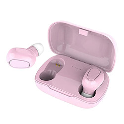 L21 Wireless Bluetooth 5.0 Headset 9D Stereo Headphone W / Charging Box Pink