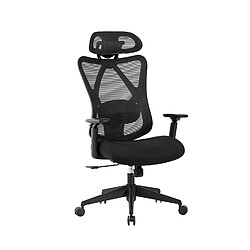 IKIDO Fauteuil de bureau ergonomique en maille , chaise de bureau inclinable à haut dossier, appui-tête ajustable,accoudoir 2D reglables, noir pas cher