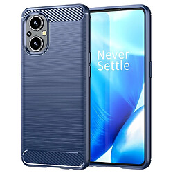 Htdmobiles Coque pour Oppo Reno 8 Lite 5G / OnePlus Nord N20 5G - housse etui silicone gel carbone + film ecran - BLEU FONCE