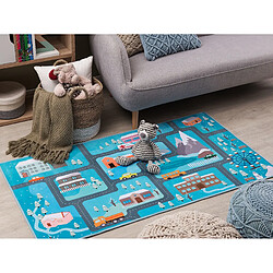 Avis Beliani Tapis pour enfant bleu 150 x 80 cm KIGI