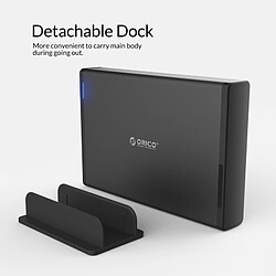 Wewoo 7688C3-BK Boîtier de disque dur mobile HDD 3,5 pouces USB-C / Type-C avec base amovible, longueur du câble: 1 m pas cher