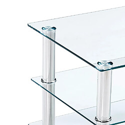 Acheter vidaXL Meuble TV transparent 150x40x40 cm verre trempé