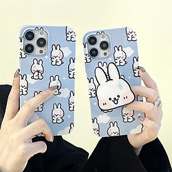 GUPBOO Étui pour iPhone12Pro Cold Sweat Rabbit Fun Phone Case Stand Mignon