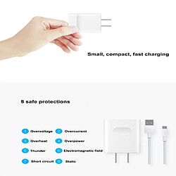 Avis Wewoo Pour Smartphones et tablettes blanc banque de puissance casque d'écoute Bluetooth avec câble de charge Micro USB vers USB, 100-240 V de large tension, prise américaine Huawei Portable 5V 2A Chargeur de port USB unique