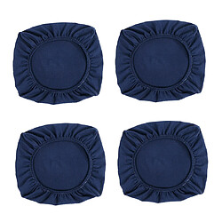 4pcs jacquard polyester stretch mariage siège à manger chaise couvrir bleu foncé_m