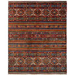 Vidal Tapis de laine 193x155 rouge Torkman