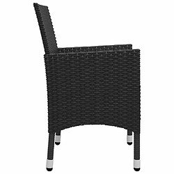 Maison Chic Ensemble de salle à manger de jardin 5 pcs,Table et chaises d'extérieur Noir -GKD481478 pas cher