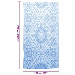 vidaXL Tapis d'extérieur Bleu azuré 120x180 cm PP pas cher