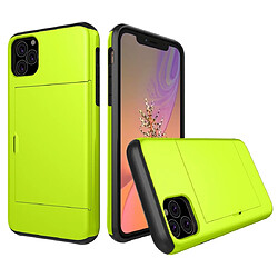 Wewoo Coque Rigide Étui de protection blindé antichoc avec emplacement pour carte iPhone 11 Pro vert