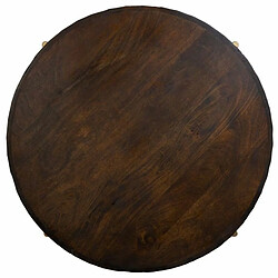 Table Basse Alexandra House Living Marron Bois Fer 80 x 50 x 80 cm pas cher