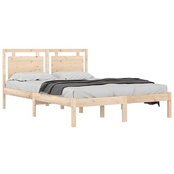 Avis Maison Chic Lit adulte - Lit simple Cadre de lit,Structure du lit Contemporain bois massif 150x200 cm très grand -MN44352