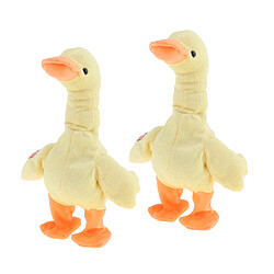 2pcs Canard Jaune Electrique Jouet Anniversair Enfants Jeu Éducatif Garcons Filles - 38 x 21 x 12 cm