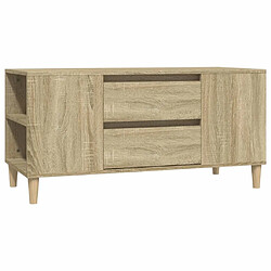 Maison Chic Meuble TV scandinave - Banc TV pour salon Chêne sonoma 102x44,5x50 cm Bois d'ingénierie -MN89840