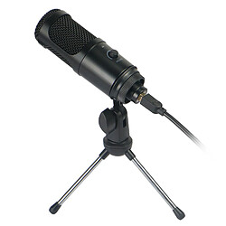 Universal Condenseur USB Set de microphone avec support PC Ordinateur portable Studio Chanter Jeu Streaming pas cher