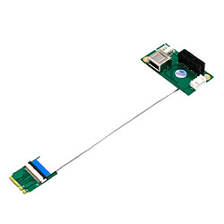 NGFF (M.2) Key A / E To PCI-E X1 Adapter Riser Card avec Port USB 2.0