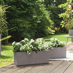 Avis LECHUZA Jardinière BALCONERA Stone 50 ALL-IN-ONE Gris