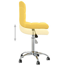 Acheter vidaXL Chaise pivotante de salle à manger Jaune moutarde Tissu