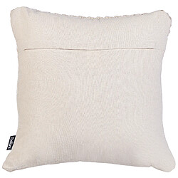 Beliani Lot de 2 coussins BEDADI Coton 45 x 45 cm Géométrique Macramé Beige clair pas cher