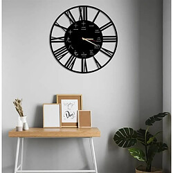 DEKORY Chiffre japonais Horloge Murale en Métal 50cm