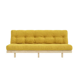 Inside 75 Banquette convertible futon LEAN bois de pin coloris miel 130x200 cm