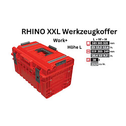 Avis Toolbrothers RHINO XXL mallette à outils ULTRA Work+ Hhe L Custom organisateur modulaire 585 x 385 x 320 mm 38 l empilable IP66