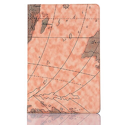 Etui en PU impression de motif de carte cool beige pour votre Samsung Galaxy Tab S6 Lite P610