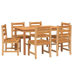 Avis Salle à dîner de jardin 7 pcs,Table et chaise à manger Bois de teck solide -MN37810