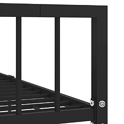 Acheter vidaXL Cadre de lit sans matelas noir métal 160x200 cm