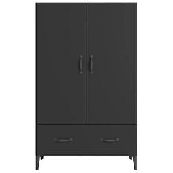 Acheter vidaXL Buffet haut noir 70x31x115 cm bois d'ingénierie