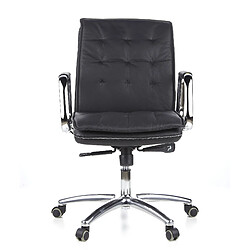 Siège de bureau / Fauteuil de direction VILLA 10, cuir Nappa noir hjh OFFICE