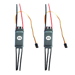 2pcs 20-60A ESC Sans Balais Bidirectionnel Pour Pièces De Bateau De Voiture Télécommandées 2-6S 40A