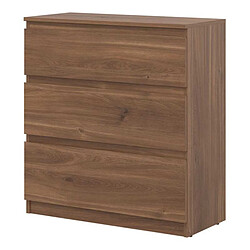 Dansmamaison Commode 3 tiroirs Bois marron - QIZ