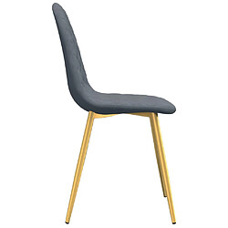 Acheter vidaXL Chaises à manger lot de 4 Gris foncé Velours