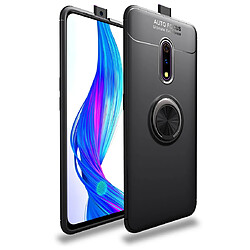 Wewoo Coque Souple Titulaire d'anneau en métal 360 degrés rotation TPU pour OPPO Realme X / K3 Noir + Noir