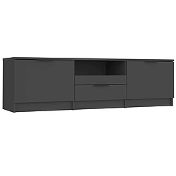 Maison Chic Meuble TV scandinave - Banc TV pour salon Noir 140x35x40 cm Bois d'ingénierie -MN26394