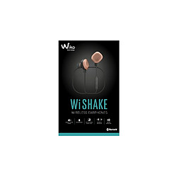 Wiko Écouteurs Bluetooth 4.1 WiShake Avec 2 Micro et Système d'attache Noir