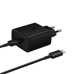 Chargeur Secteur Samsung Original Câble USB-C vers USB-C Fast Charging 2.0 Noir