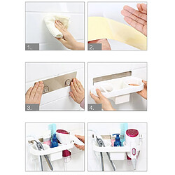 Avis Universal Salle de bains polyvalente Stockage Sèche-cheveux Douche Douche Self-help Plastic Wall Stand Shampooing Riser |(blanche)