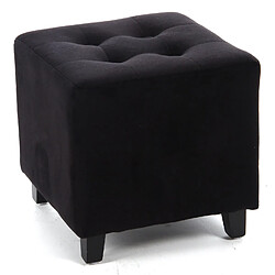 Atmosphera, Createur D'Interieur Pouf Leandre - Velours - Noir