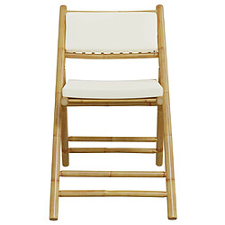 Avis vidaXL Chaises de bistro pliantes lot de 4 et coussins blanc crème