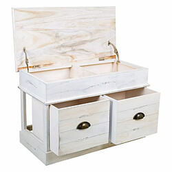 Avis Banc de coffre Alexandra House Living Blanc Bois de paulownia Bois MDF 35 x 50 x 70 cm