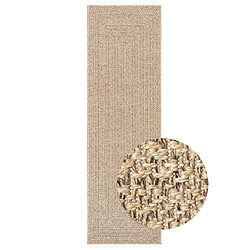 vidaXL Tapis ZIZUR 80x250 cm aspect de jute intérieur et extérieur