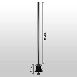 Duronic DM45POLE Potence de 100 cm pour Support d'écran de Bureau - Compatible avec Toutes Les gammes - Permet d'avantage de flexibilité pour Ajuster la Hauteur de l'écran