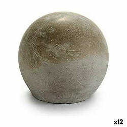 Gift Decor Figurine Décorative Gris Ciment Ballon (10 x 10 x 10 cm) (12 Unités)