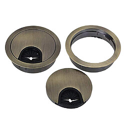 Avis 4pcs 2,20 "/ 50mm Table de Bureau Port Fil Câble Cordon Rond Trou Couvercle œillets