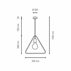 Paris Prix Lampe Suspension Déco Carsten 110cm Chêne Huilé