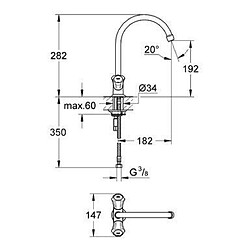 Grohe Costa L Robinetterie monobloc d`evier 31831001