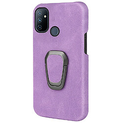 Coque en TPU + PU avec béquille rotative, violet pour votre OnePlus Nord N100