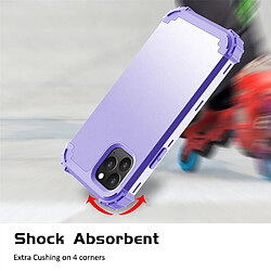 Acheter Wewoo Coque Rigide Pour iPhone 11 Pro PC + Silicone Protection anti-chute téléphone portable en trois parties Couverture mauve