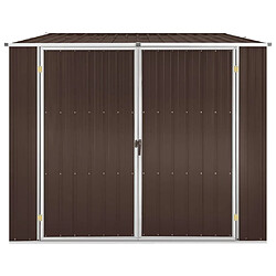 vidaXL Abri de jardin Marrron 195x198x159 cm Acier galvanisé